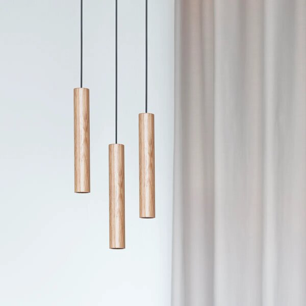 Umage Závěsné dřevěné svítidlo CHIMES, 3x2W, Ø 20 cm, CRI82 Barva: Tmavý dub