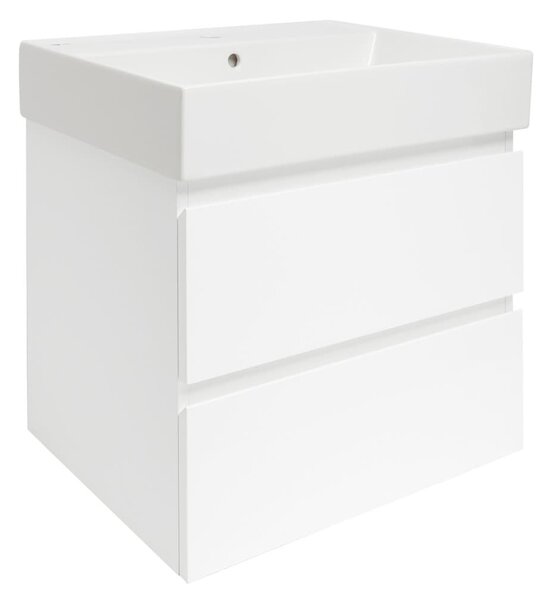 Koupelnová skříňka s krycí deskou SAT B-Way 1 59x50x45 cm bílá mat BWAY260WU2BI