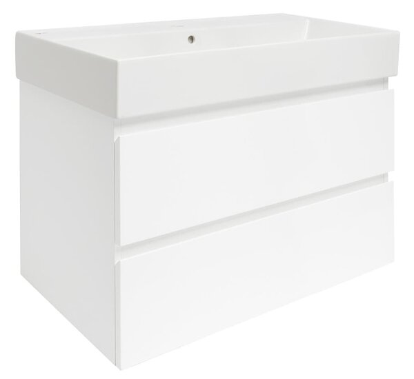 Koupelnová skříňka s krycí deskou SAT B-Way 1 79x50x45 cm bílá mat BWAY280WU2BI