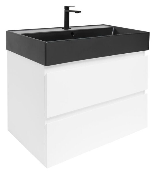Koupelnová skříňka s umyvadlem SAT B-Way 1 79x50x45 cm bílá lesk BWAY280WU2B2B