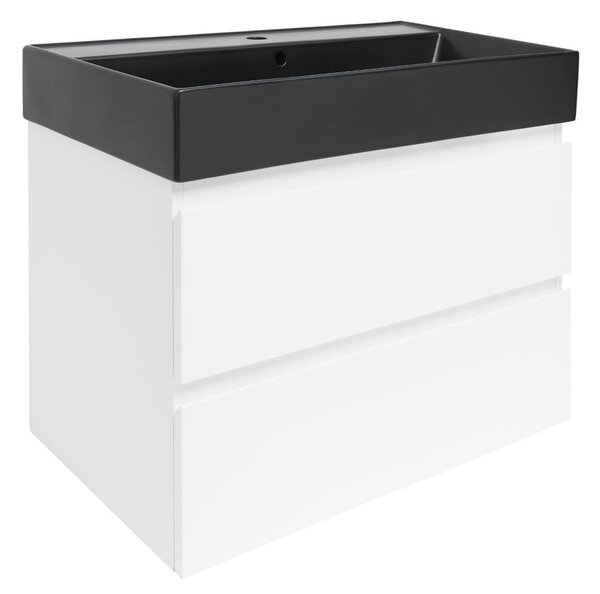 Koupelnová skříňka s umyvadlem SAT B-Way 1 79x50x45 cm bílá lesk BWAY280WU2BB