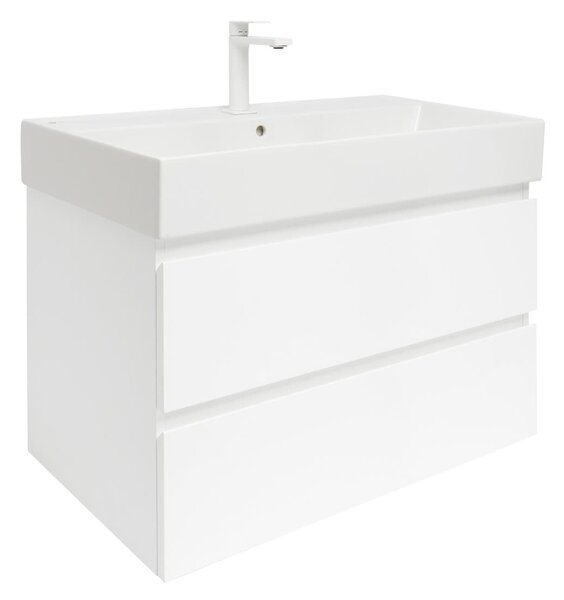 Koupelnová skříňka s umyvadlem SAT B-Way 1 79x50x45 cm bílá mat BWAY280WU2BBI