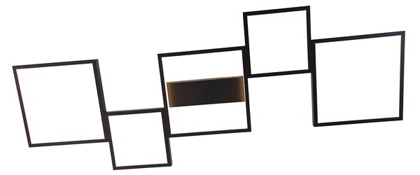 Stropní lampa černá vč. LED 3-stupňový stmívač 5 světel - Lejo