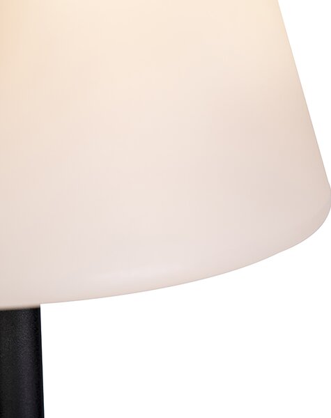 Chytrá venkovní stojací lampa černá vč. Wifi A60 - Virginia