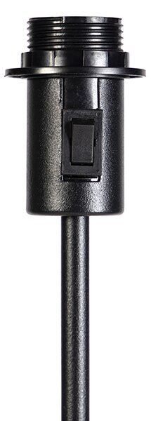 Stojací lampa černá nastavitelná s odstínem světle hnědá 50 cm - Parte