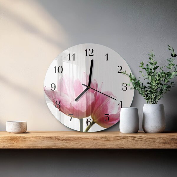 Skleněné nástěnné hodiny Tulipány zsoc-fi30-00171765