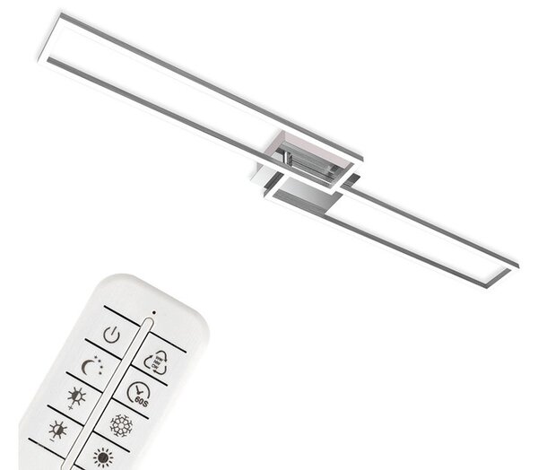 Briloner Designové stropní LED svítidlo (obdélníkový (chrom)) (100329253002)