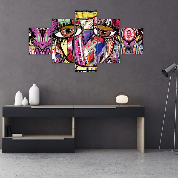 Obraz - Street art - sova (125x70 cm)
