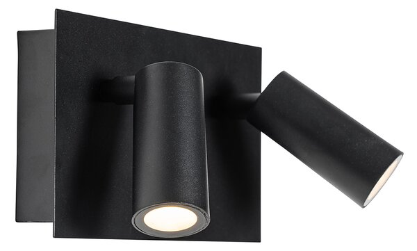 Moderní venkovní nástěnná lampa černá vč. LED 2-světlo IP54 - Simon