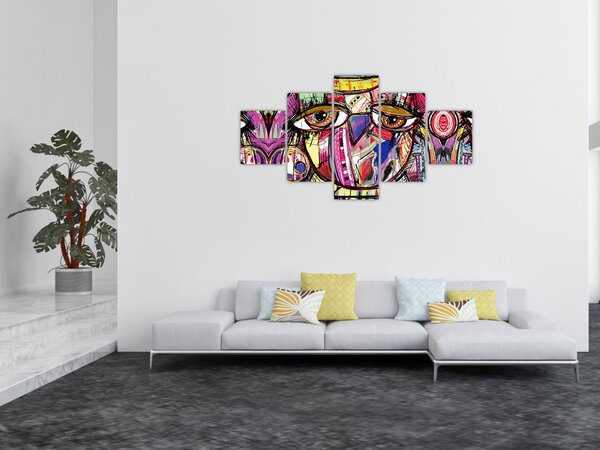 Obraz - Street art - sova (125x70 cm)