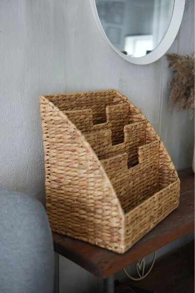 Stojan na noviny REGO, vodní hyacint, výška 40 cm, natur