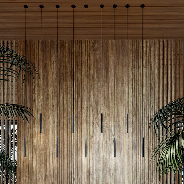 Umage Závěsné dřevěné svítidlo CHIMES Tall, 2W, v. 44 cm, CRI80, 3000K nestmívatelné Barva: Tmavý dub
