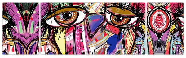 Obraz - Street art - sova (170x50 cm)