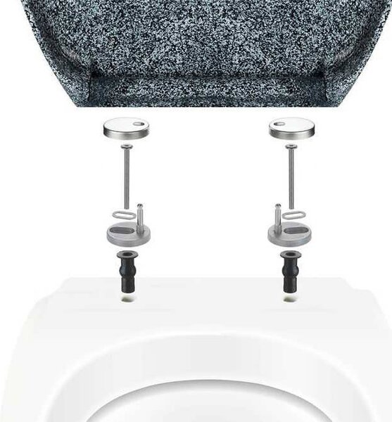 Toaletní sedátko, barva antracit, OTTANA GRANIT, duroplast, WENKO
