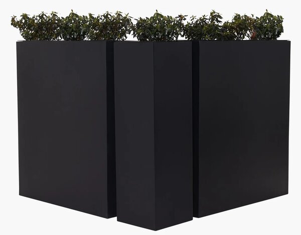 Rohové květináče CORNER, sklolaminát, 100x206 cm, antracit