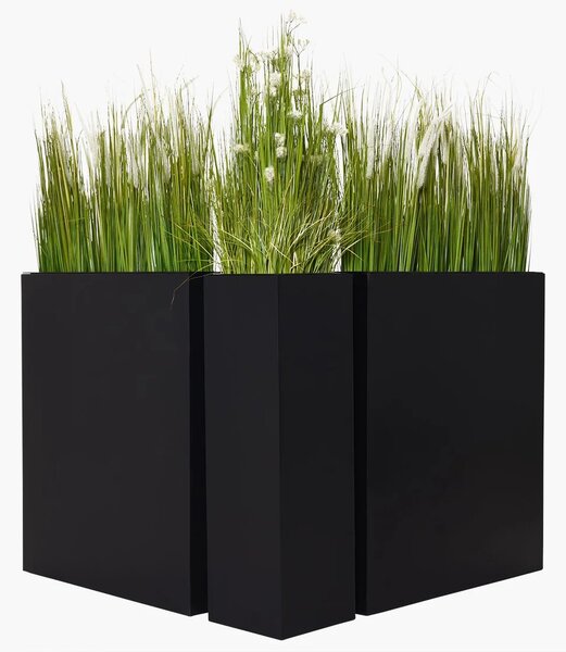 Rohové květináče CORNER, sklolaminát, 100x206 cm, antracit