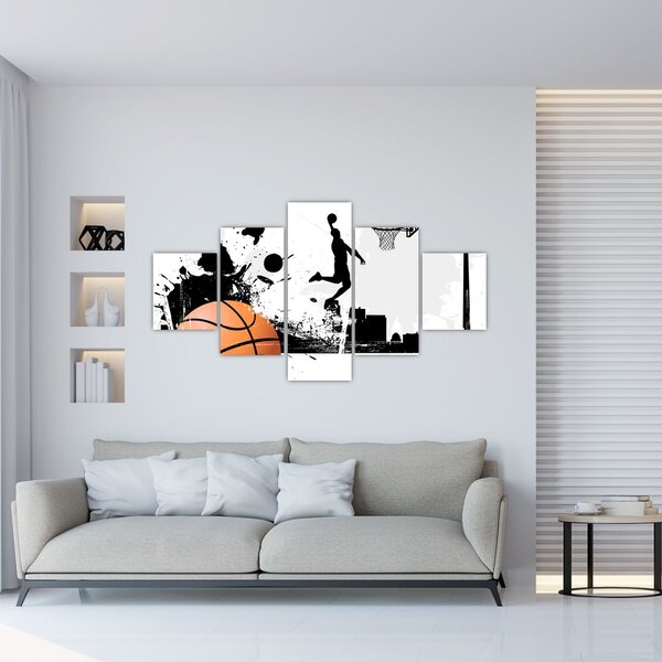 Obraz - Hráč basketbalu (125x70 cm)
