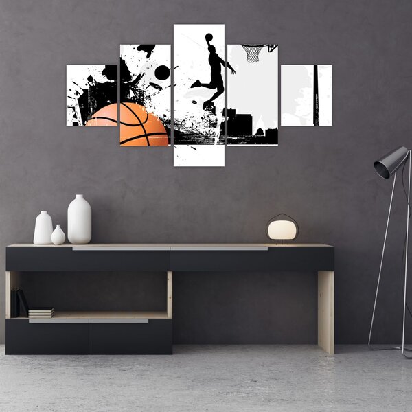 Obraz - Hráč basketbalu (125x70 cm)
