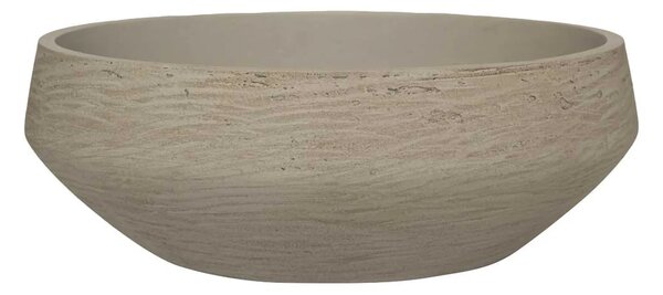 Dekorační mísa SKRELLE, vláknocement, 28x9 cm, béžová