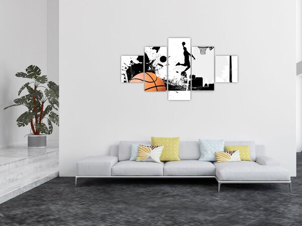 Obraz - Hráč basketbalu (125x70 cm)
