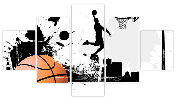 Obraz - Hráč basketbalu (125x70 cm)
