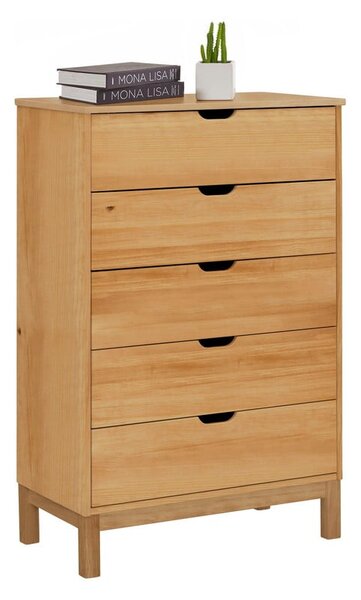 Vysoká komoda z borovicového dřeva v přírodní barvě 113x39 cm Post – Støraa