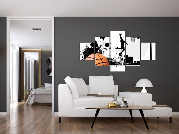 Obraz - Hráč basketbalu (125x70 cm)