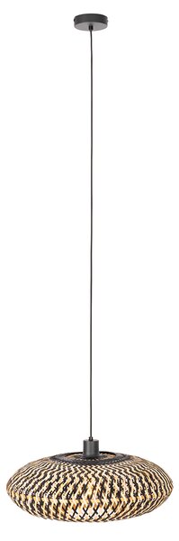 Orientální závěsné svítidlo černé bambusové 50 cm - Ostrava