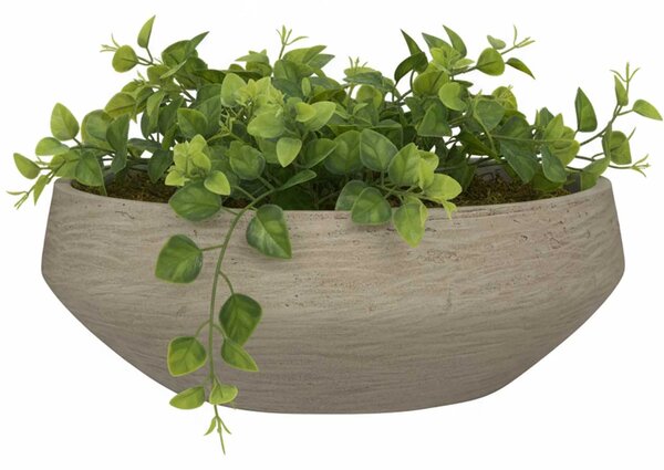 Dekorační mísa SKRELLE, vláknocement, 45x16 cm, béžová
