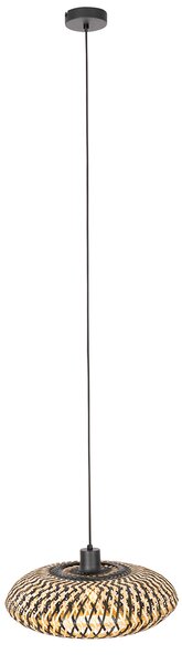Orientální závěsné svítidlo černé bambusové 40 cm - Ostrava