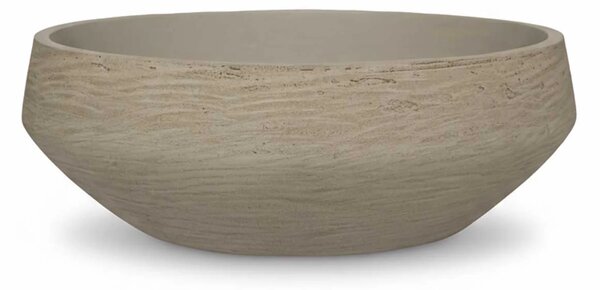 Dekorační mísa SKRELLE, vláknocement, 36x13 cm, béžová