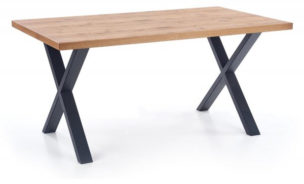 Halmar Rozkládací jídelní stůl XAVIER 160(250)x90 světlý dub/černý