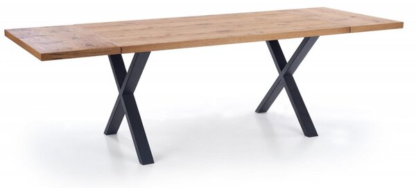 Halmar Rozkládací jídelní stůl XAVIER 160(250)x90 světlý dub/černý