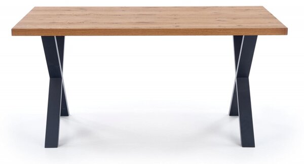 Halmar Rozkládací jídelní stůl XAVIER 160(250)x90 světlý dub/černý