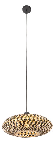 Orientální závěsné svítidlo černé bambusové 40 cm - Ostrava