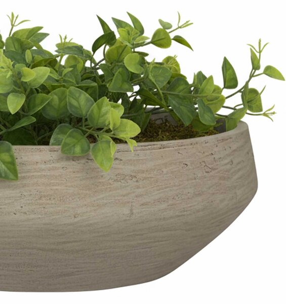 Dekorační mísa SKRELLE, vláknocement, 45x16 cm, béžová