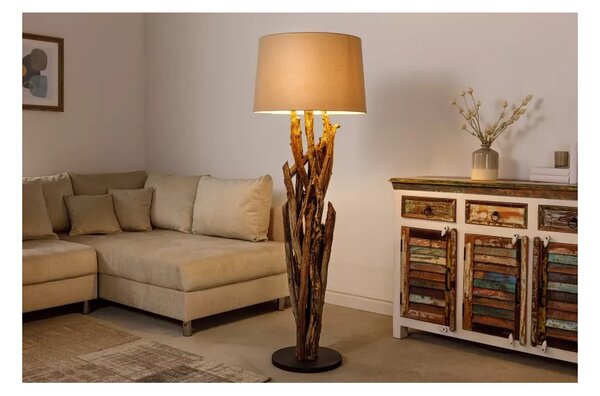 Massive home | Stojací lampa WILD NATURE masiv teak 42004