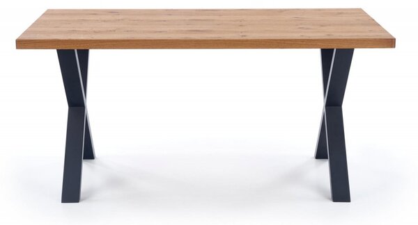 Halmar Rozkládací jídelní stůl XAVIER 160(250)x90 světlý dub/černý