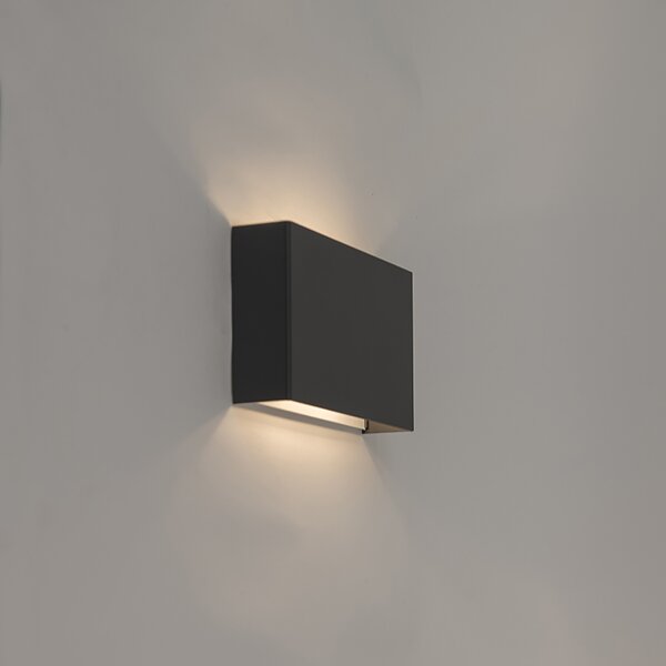Sada 2 moderních nástěnných lamp černých - Otan