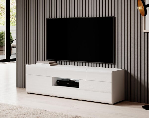 TV stolek Tamie Typ 41 (bílá + lesk bílý). Akce -21%