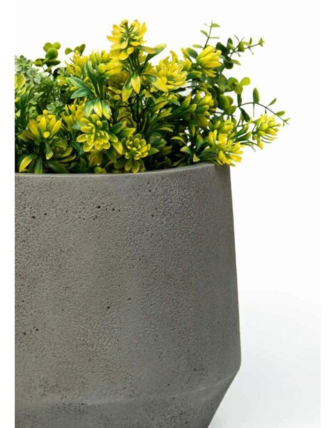 Designový květináč NEXORA, sklolaminát, 31x28 cm, šedý