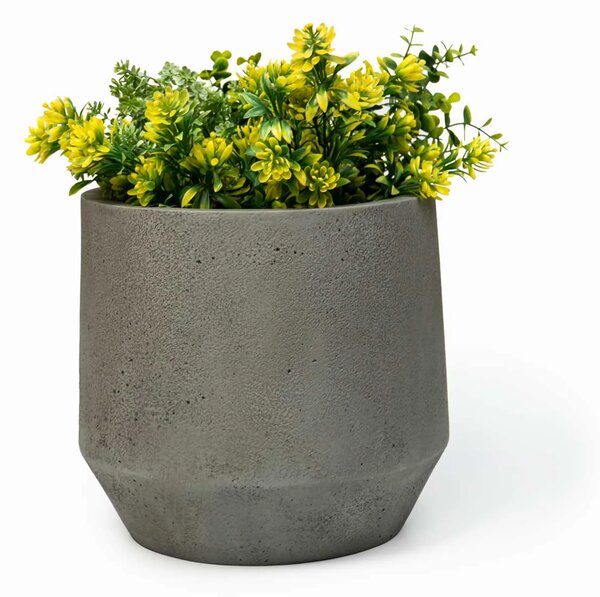 Designový květináč NEXORA, sklolaminát, 31x28 cm, šedý