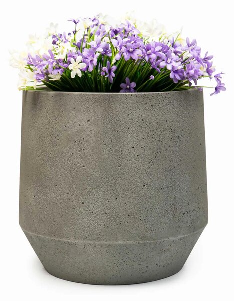 Designový květináč NEXORA, sklolaminát, 41x38 cm, šedý