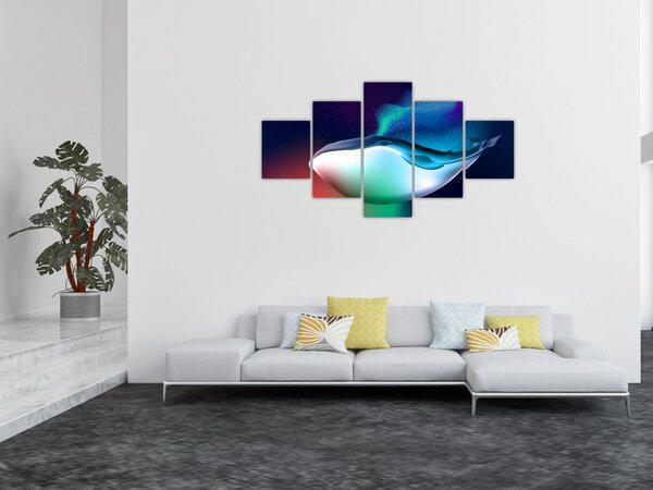Obraz - Vesmírná velryba (125x70 cm)