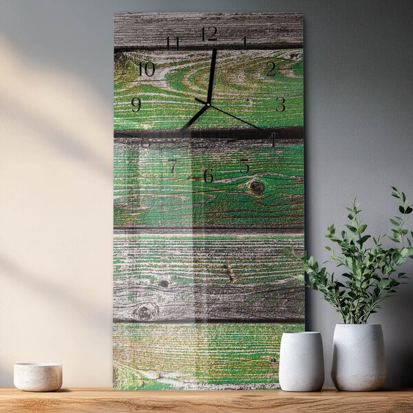 Skleněné hodiny vertikální Dřevěné desky zsppc-30x60-00172252