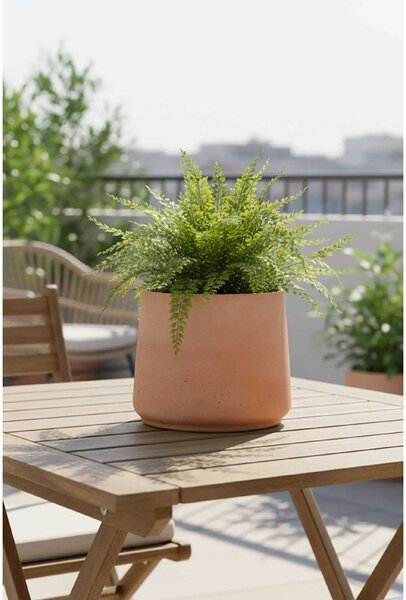 Květináč TROPICO, sklolaminát, výška 20 cm, oranžová