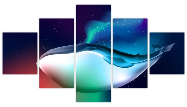 Obraz - Vesmírná velryba (125x70 cm)