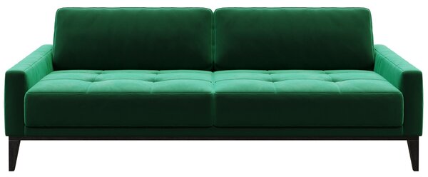 Zelená trojmístná sametová pohovka MESONICA Musso Tufted 211 cm