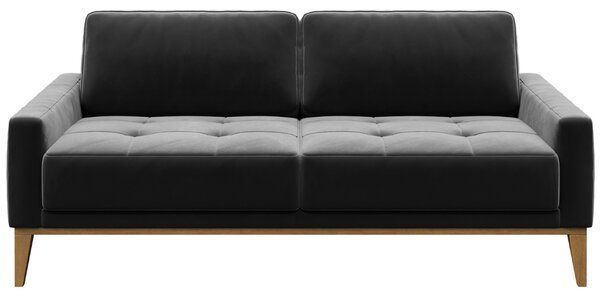 Tmavě šedá dvoumístná sametová pohovka MESONICA Musso Tufted 173 cm