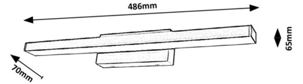 Rabalux 5732 LED nástěnné koupelnové svítidlo John 1x12W | 930lm | 3000K | IP44 - černá